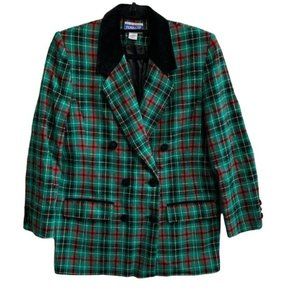 Vintage Pendleton 100% Virgin Wool Velvet Detail Blazer 8